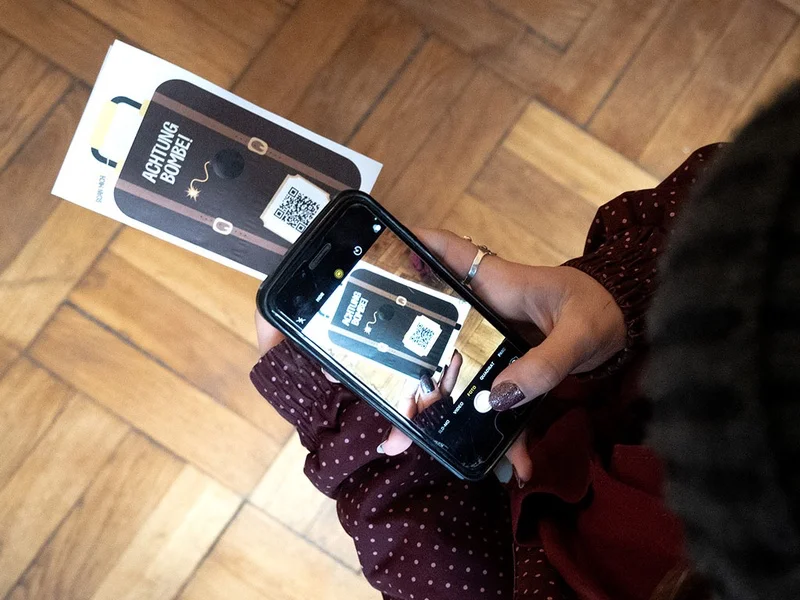Den QR-Code scannen Den QR-Code scannen wir, landen in der Anyfox-App ...