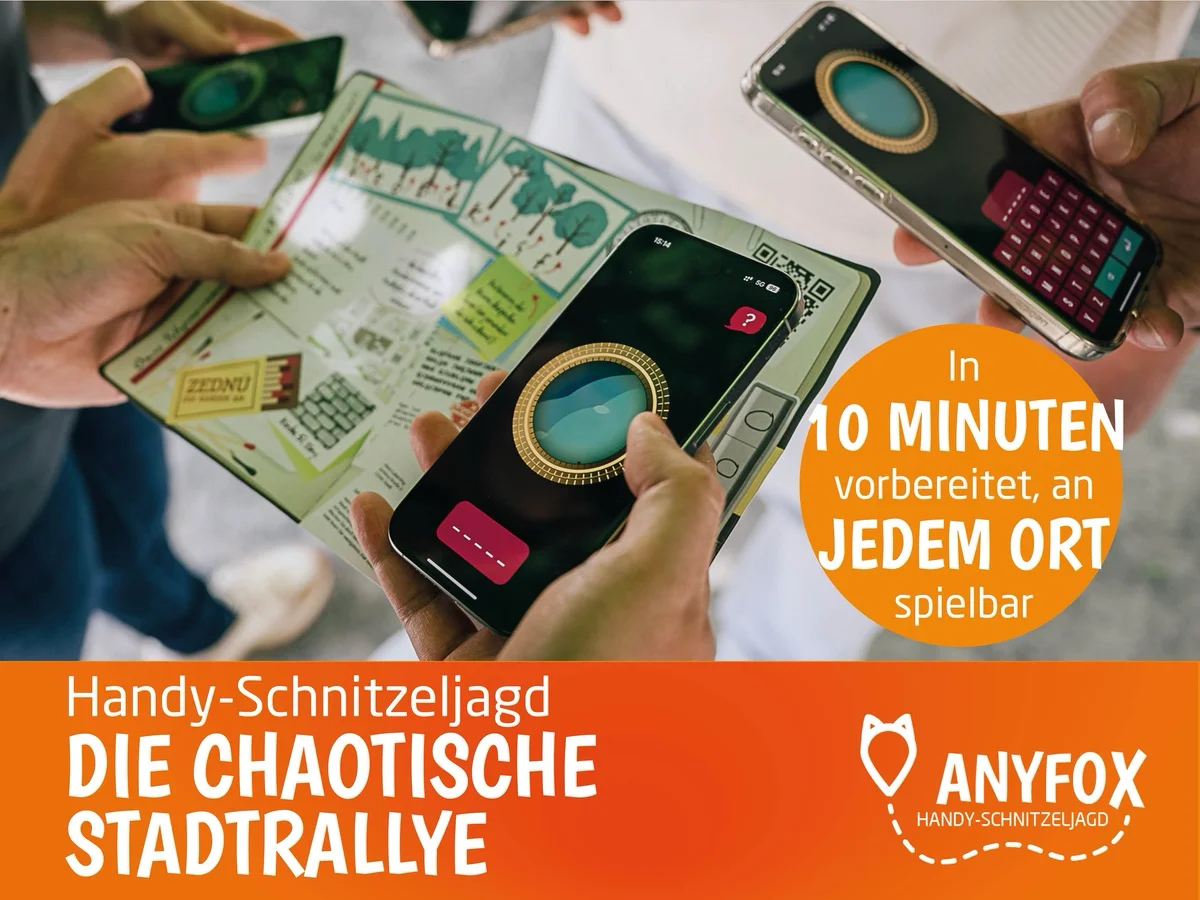 Bei dieser originellen Handy-Stadtrallye entdeckt ihr spannende Orte, löst clevere Rätsel und erlebt eine unvergessliche Tour – und das jederzeit, ohne großen Aufwand, nur mit eurem Smartphone.
