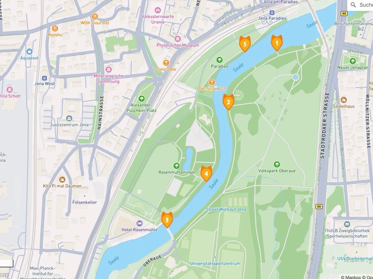 Route durchs Paradies entlang der Saale