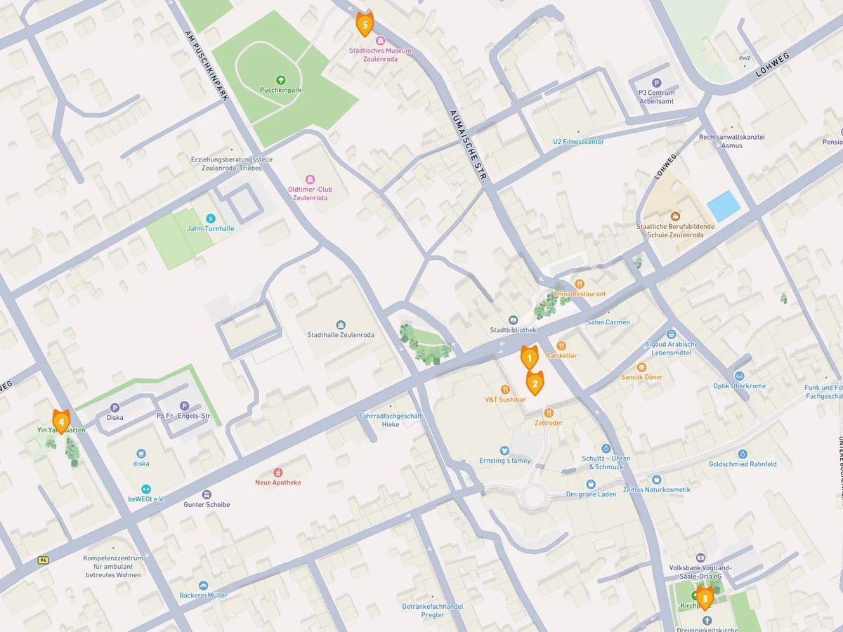 Unsere Schnitzeljagd-Tourempfehlung für die Innenstadt von Zeulenroda