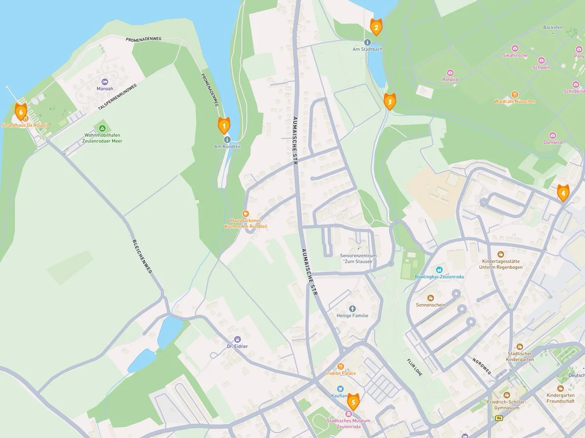 Routenkarte für Der Zaubertrank in Zeulenroda