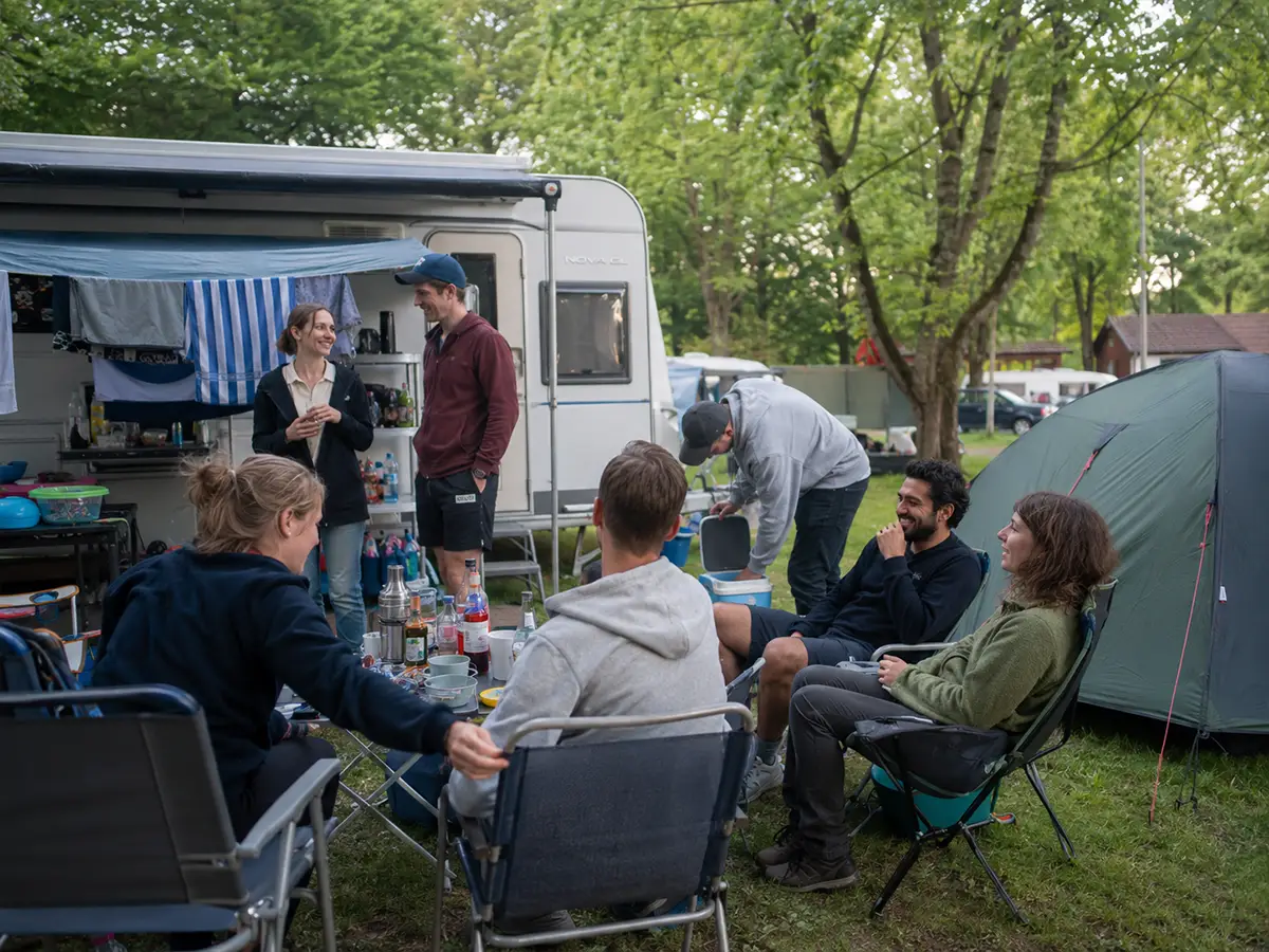 Campingplatz Wochenende an Himmelfahrt mit Freundinnen und Freunden