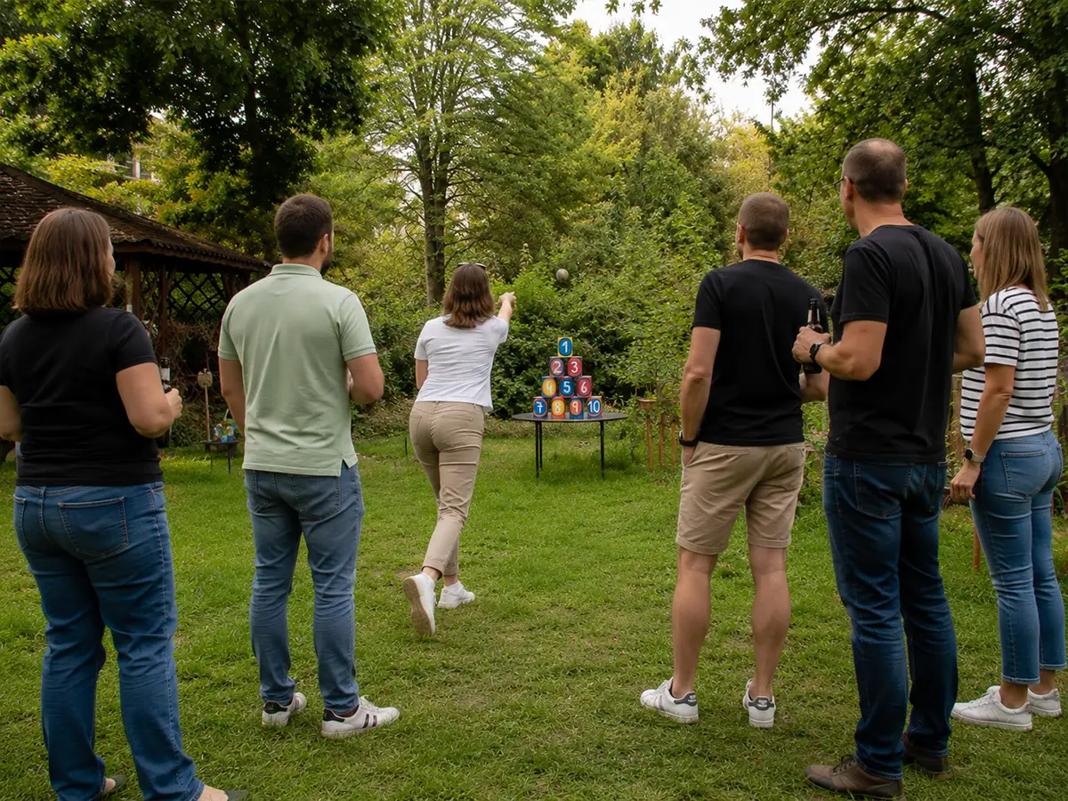 Outdoor Olympiade im Park an Himmelfahrt