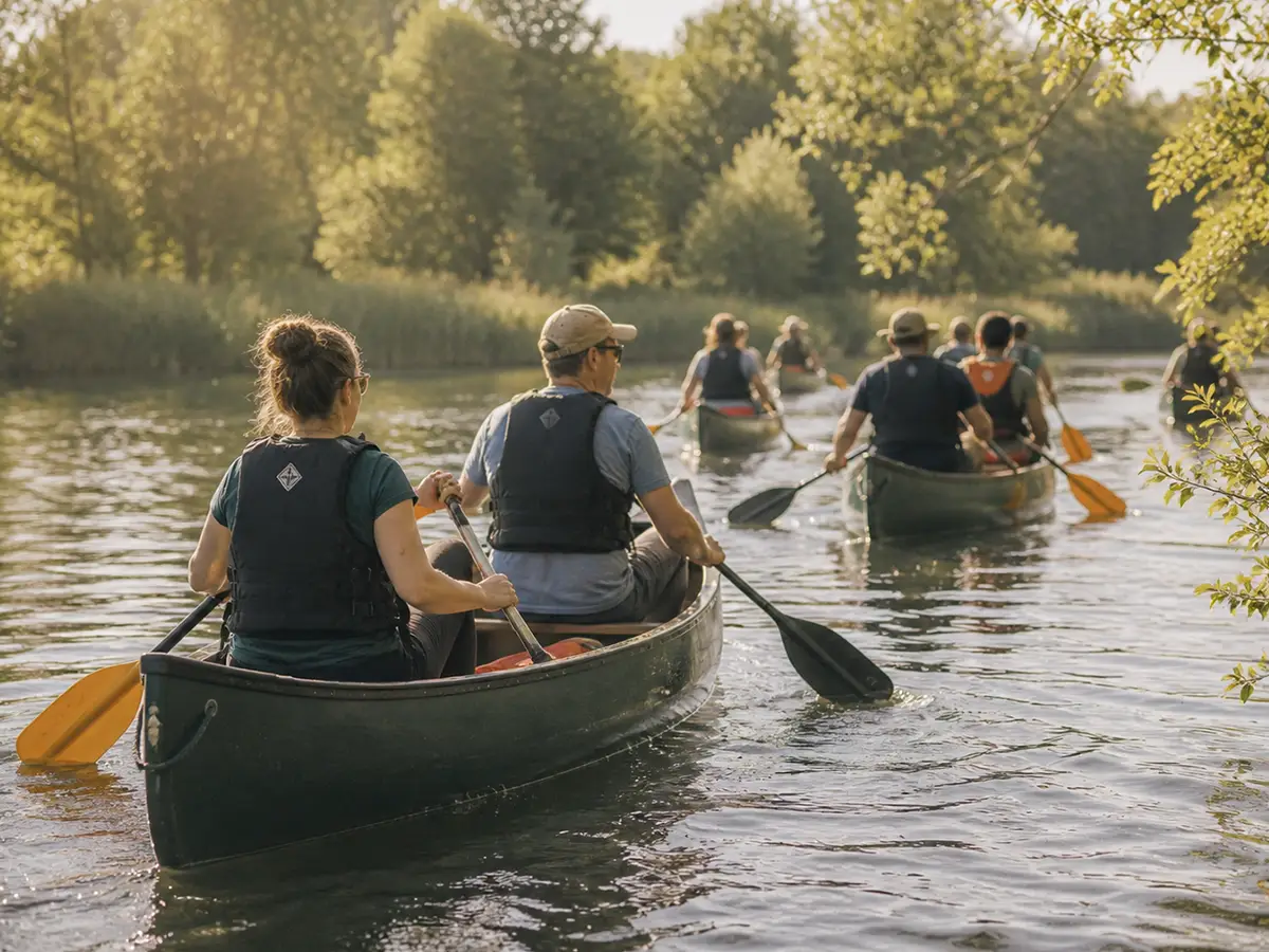Paddeltour mit Freunden an Himmelfahrt