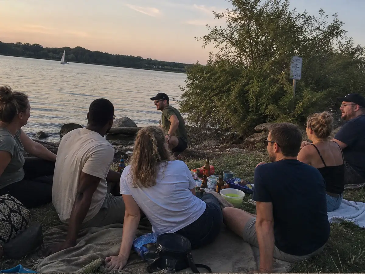 Ausflug zum See an Himmelfahrt